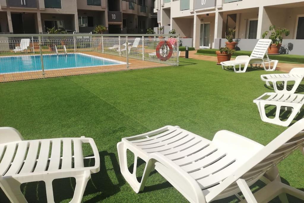 Blue Ocean Corralejo: Sunny Terrace, Pool, Wifiアパートメント エクステリア 写真